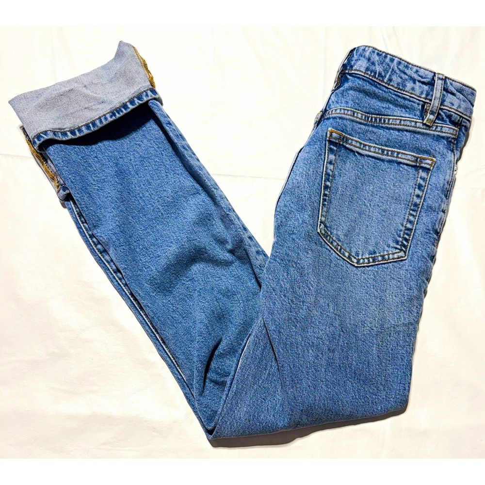 FRAME The Ruler High Rise Straight Leg Jeans Size 25 Indio Wash WP25DPA001 $268